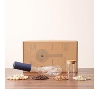Portable glass coffee bean roaster - High borosilicate glass manual home coffee roasting kit, suitable for small batch roasting of nuts and coffee beans, stove-safe (11.81 * 5.91 * 3.54in)