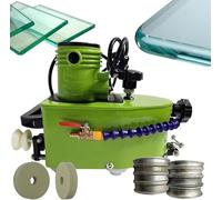 Portable Glass Edger for Bevel Edge Grinding and Polishing on Glass, Acrylic, Marble, and Ceramic with Diamond Wheels