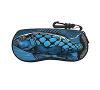 Portable Glasses Case For Women & Men, Silver Fish Scale Eyeglasses Bag Soft Glasses Bag, Scratch-Resistant Eyewear Travel Bag For Sunglasses, Lightweight Eyeglasses Holder Carrier For Running Hiking