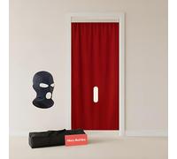 Portable Glory Hole Wall Red Velvet - Gloryhole Kit Doorway- Portable Glory Hole Kit - Temporary Wall Partition Curtain - Mounts in 1 Minute - Fit Most Doorways (Gloryhole Version 4)