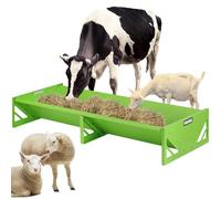 Portable Goat Hay Feeder Large Capacity Sheep Grain Metal Feeding Trough