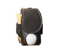Portable Golf Ball Case - Small Leather Bag with Belt Accessory, T-shirt Resistant Container and Golf Accessories, Quick Release Pocket for Organizing Balls, Marsu