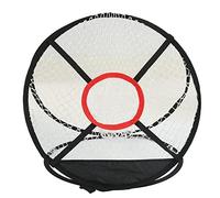 Portable Golf Chipping Practice Net, Folding Golf Training Net with Three Target Pockets, Nylon Fiber Swing Trainer Tool for Indoor and Outdoor Use