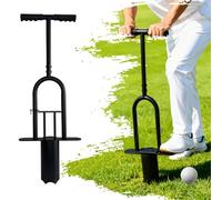 Portable Golf Hole Cutter Tool, Golf Practice, 4" & 6" Metal Cup Digger with Detachable Handle for Backyard, Lawn & Putting Green Outdoor Training Aid