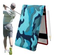 Portable Golf Score Notebook - Durable Oxford Cloth Score trackar, Game Record Book | Dustproof Waterproof Wear Resistant Design Includes Pencil Two Scorecards Lightweight Convenient Accessory for