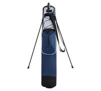 Portable Golf Stand Bag with Adjustable Shoulder Strap, 2 Way Divider, 1 Pocket, Lightweight Pencil Golf Carry Bag Golf Stand Carry Bags for The Driving Range, Par 3, Executive Course, Blue+White