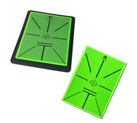 Portable Golf Swing Practice Mat with Reversible | Reversible Marking Field, Contrasting Swing Record, Alignment Arrows and Lines, Indoor and Backyard Practice