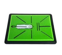 Portable Golf Swing Practice Mat with Reversible | Reversible Marking Field, Contrasting Swing Record, Alignment Arrows and Lines, Indoor and Backyard Practice
