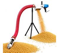 Portable Grain Conveyor, 220-440 Lb/Min Electric Auger with Stand 2.0M