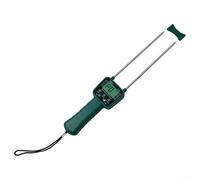 Portable Grain Moisture Tester with Backlight, High Accuracy Carbon Steel Probe and Voice Prompt, Measuring Range 7.5 to 55 Percent for Grain, Hay and Other Food Moisture Content Analysis