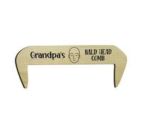 Portable Grandpa Bald Man's Comb Wooden Bald Hair Funny Novelty Hair Humorous Creative Father' Day Gifts Woodens Balds ' Comb