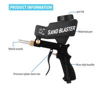 .Portable Gravitation Sandblasting Machine Pneumatic Sand Blasting Set Rustproof