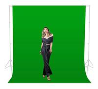 Portable Green Backdrop Chroma Key Green Screen, 3x3m / 10x10ft Photography Video Photo Studio Background 100% Pure Cotton Muslin Collapsible Backdrop Green Muslin Background, 3x3m