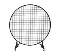 Portable Gridwall Panel Display Stand - Space-Saving Retail & Craft Fair Rack, 140cm Black Display Shelf for Supermarkets, Trade Shows, and Exhibitions