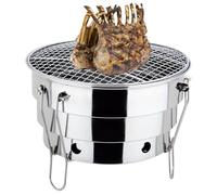 Portable Grill | Stainless Steel Fire Pit Easy to Carry | Grill Supplies Charcoal Grill for Indoor and Outdoor Family Parties and Festival Activities