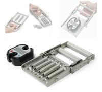 Portable Grip Strength Trainer, 330lbs Solid Metal Hand Grip Dynamometer with 5 Heavy Duty Springs, Non-Slip Handles, 304 Stainless Steel, for Athletes,Gym & Home Workouts