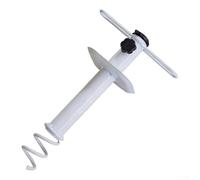 Portable Ground Insert Stand 0.55kg Lightweight | Fits 25-32mm poles, iron spiral design, windproof hold, sand soil use, white finish