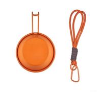 Portable Groundbait Bowl Stainless Steel - Lightweight Fishing Bait Container with Carry Rope - Easy Clean Mix Cup for Travel 11.5cm Height(Orange Orange)