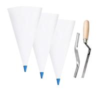 Portable Grout Sealers Piping Bags Set with Brick Jointer and Tuck Pointers for Installation PVC Masonry Tool Installation Set