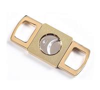 Portable Guillotine Cigar Cutter Scissors Elegant Stainless Steel Blade Cigar Accessories with Gift Box, Gold