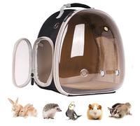 Portable Guinea Pig Backpack, Polarized Bubble Backpack for Small Animals Travel Handbag Cage for Kitten Rabbit Squirrel Bearded Dragon Turtle Breathable Carrier