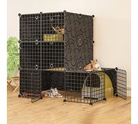 Portable Guinea Pig Cage,Cat Cage Extra Large,Collapsible Pet Cages For Small Animals,Great For Kittens And Puppies,111 * 75 * 109cm-B
