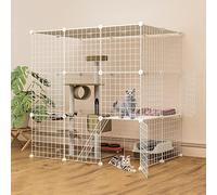 Portable Guinea Pig Cage,Cat Cage Extra Large,Collapsible Pet Cages For Small Animals,Great For Kittens And Puppies,111 * 75 * 109cm-C