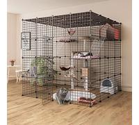 Portable Guinea Pig Cage,Cat Cage Extra Large,Collapsible Pet Cages For Small Animals,Great For Kittens And Puppies,147 * 147 * 146cm