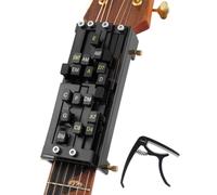 Portable Guitar Chord Presser, with Capo, Guitar Chord Helper And Trainer for Acoustic Guitar, Guitar Learning Tools for Beginners and Arthritis Player, Develop Confidence Quickly