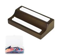 Portable Guitar Pick Storage Box with 100 Picks Light Weight Display Holder for Musicians Practice Large Capacity Wooden Box