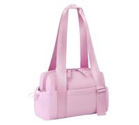 Portable Gym Bag, Multipurpose Travel Bag, Lightweight Gym Duffel, Compact Fitness Bag, PU Leather Polyester 30.5x17.8 Cm/12.01x7.01 Inches Weekend Overnight Bags for Women with Wet Pocket