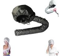 Portable Hair Dryer Bonnet, Adjustable Soft Hooded Cap with Diffuser Attachment for Deep Conditioning, Fast Drying & Styling for Women at Home or Travel (Silver/Pink/Black)