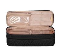 Portable Hair Dryer Organizer: Double Compartment Storage Bag, Carrying Case | Suitable for Hair Dryer Styler Tools, Cosmetic Storage