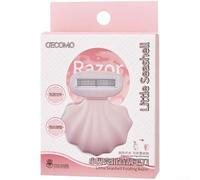 Portable Hair Shaver for Women with Built-in Soap Bar - 5 Layer Precision Shaving System, 360° Floating Head, Magnetic Folding Cover for Legs Face Travel(Peach Pink)