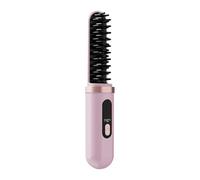 Portable Hair Straightener Brush - Fast Heating Cordless Styling Tool, Multi Function Curler | PC, 4000mAh, 4 Temp, Travel Daily Use, Vacation Commuting, Smooth Style, a-ll-in-o-ne