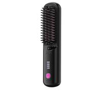 Portable Hair Straightener Cordless | Hair Straightening Brush - 4 Levels Adjustable Rechargeable Fast Heating Straightener for Home Travel Styling Curling Women Teens