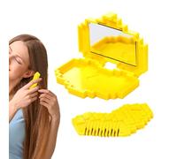 Portable Hair Trimmer, Bang Shaver Comb, Compact Mirror Comb with Split End Feature, Heart Shaped Hair Remover, Tool with Travel Friendly Design, Personal Grooming Kit for Home and Outdoor