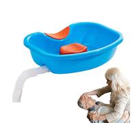 Portable Hair Washing Station - Foam Neck Support Tray, Water Outlet Basin | Mobile Hair Rinse Bowl, Reusable Washing Sink for Bedside Cuts Color Elderly Disabled Salon Barber Assistant Personal Care