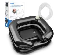 Portable Hair Washing Station-Samlomi Hair Washing Basin for Bedridden, Inflatable Shampoo Bowl Newly Upgraded No Need for Pump,The Perfect for Locs Detox, Bedridden,Disabled,Injured（Black）