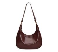 Portable Half Moon Crossbody Bag For Women PU Leather Retro Shoulder Purse With Adjustable Strap Fall Fashion Purses Purse