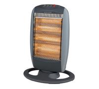 Portable Halogen Heater Oscillating 3 Heat Settings 400, 800 1200W Grey 7196