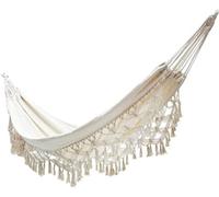Portable Hammock Cotton Fabric Swing Hammock For Patio Porch Garden Backyard Outdoor And Indoor Use Tassel Hamac Travel Hammock