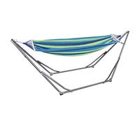 Portable Hammock Stand, Foldable Hammock, Heavy Duty Steel Outdoor Hammock Stand, Height Adjustable, 440 Pound Capacity, for Outdoor, Indoor, Garden, Backyard