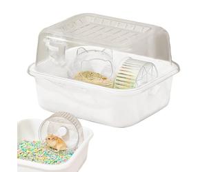 Portable Hamster Cage - Double Layer Hamster Cage for Pets | Luxury Cages | Small Hamsters House Play Sleep Habitat for Mice Chinchillas Gerbils Inside the AP