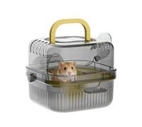 Portable Hamster Cage | Portable Aerated Cage - Water Bottle Included for Travel - for Mice, Gerbils, Dwarf Rabbits, Chinchillas, Camping and Outdoor Hiking