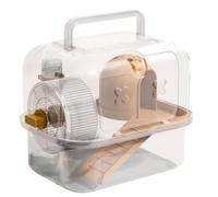 Portable Hamster Cages - Clear Acrylic Travel Habitat, Lightweight Portable handheld hamster cage, Secure Locking Pocket Enclosure, Compact Carry Friendly Shelter | Trips Clinics Transfers