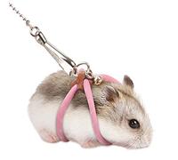 Portable Hamster Harness Rope with Bell Adjustable Small Animal Pet Rat Mouse Hamster Harness Ferret Finder Lead Leash
