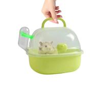 Portable Hamster Travel Cage, Breathable Travel Bag with Water Bottle, Cage for Gerbils, Mice and Dwarf Hamsters, Lightweight Cage for Small Animals, Pair Lightweight Travel Cage