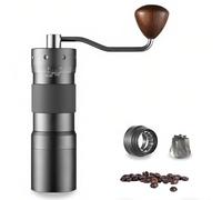 Portable Hand Coffee Bean Mill, Manual Coffee Grinder with Handle & 25g Capacity Powder Hopper, 3-Bearing Sturdy Structure, Stainless Steel, Perfect for Home, Office and Camping