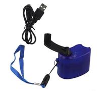 Portable Hand Crank Generator USB Manual Phone for charger - Small Dynamo Energy Converter for Camping Survival Kits Field Operations 5.5V Output(Blue)